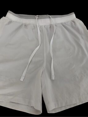 Fabletics White Men's Athletic Drawstring Shorts